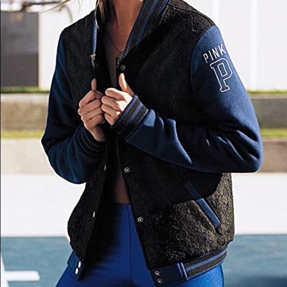 Pink letter jacket!